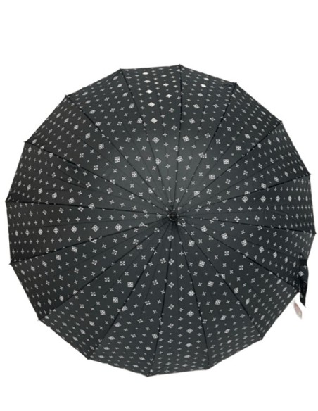 Parapluie femme à motifs de couleur noir