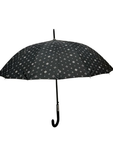 Parapluie femme à motifs de couleur noir
