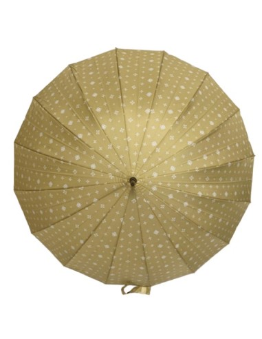 Parapluie femme à motifs de couleur jaune
