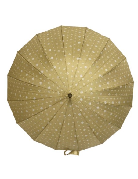 Parapluie femme à motifs de couleur jaune