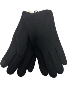 Gants femme uni noir tactile