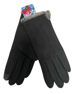 Gants femme uni noir tactile