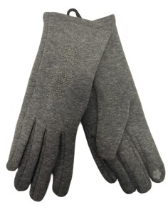 Gants femme strass gris tactile