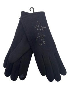 Gants femme strass bleu marine tactile