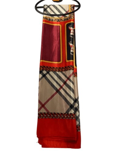 Foulard femme motifs rouge