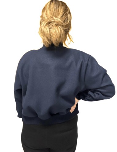 Veste bomber bleu marine femme - Look casual chic
