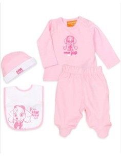 Coffret naissance 4 pièces Paw Patrol rose