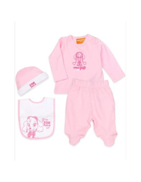 Coffret naissance 4 pièces Paw Patrol rose