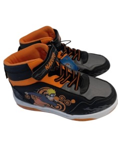 Basket Montante Enfant Naruto Noir et Orange