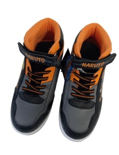 Basket Montante Enfant Naruto Noir et Orange 2