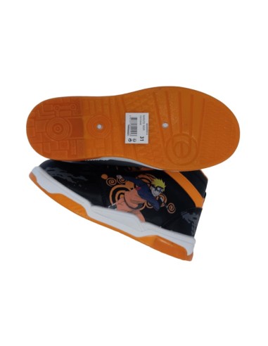 Basket Montante Enfant Naruto Noir et Orange