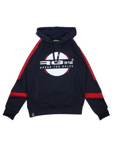 Sweat à capuche bleu marine RG512 avec imprimé "Break The Rules"