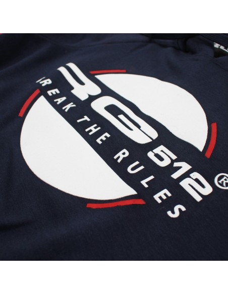 Sweat à capuche bleu marine RG512 avec imprimé "Break The Rules"