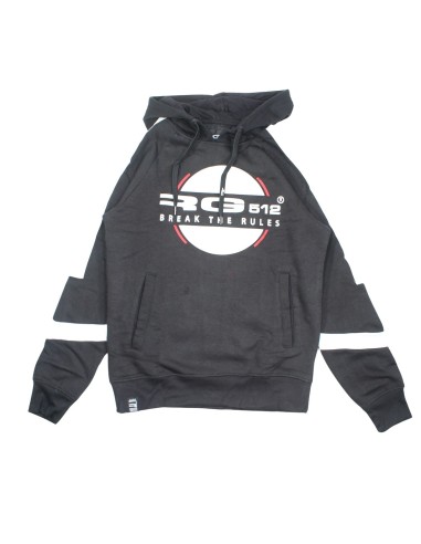 Sweat à capuche noir RG512 avec imprimé "Break The Rules"