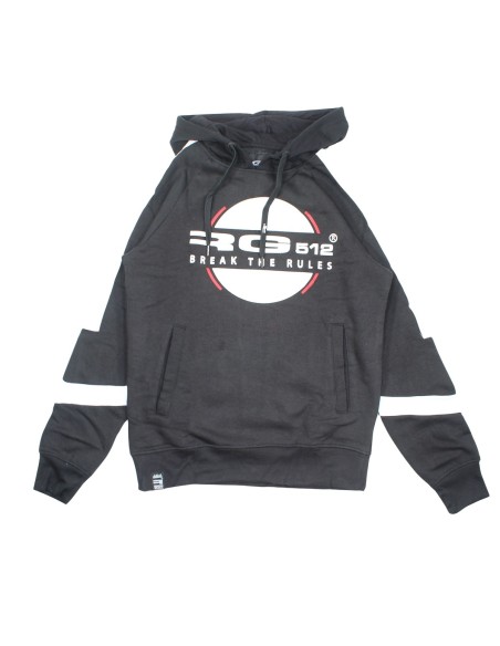 Sweat à capuche noir RG512 avec imprimé "Break The Rules"