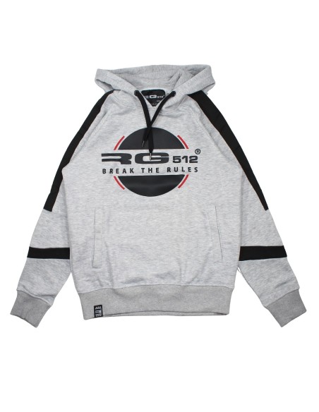 Sweat à capuche gris RG512 avec imprimé "Break The Rules"