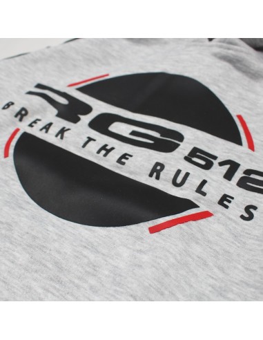 Sweat à capuche gris RG512 avec imprimé "Break The Rules"