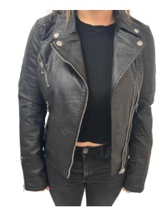 Perfecto noir femme en simili cuir – L'élégance rebelle