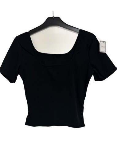 Crop top col carré manches courtes  – Disponible en plusieurs couleurs