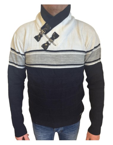 Pull Homme Bleu Marine – Élégance et Confort pour l'Hiver