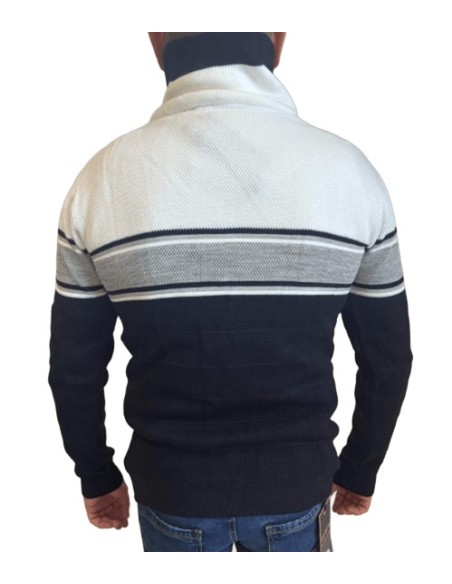 Pull Homme Bleu Marine – Élégance et Confort pour l'Hiver
