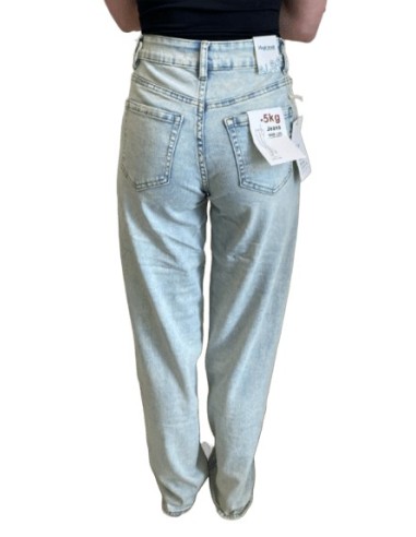 Jean bleu claire délavé – Coupe large et tendance