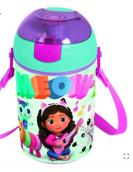 Gourde enfant Gabby’s Dollhouse 450 ml avec paille – dès 3 ans