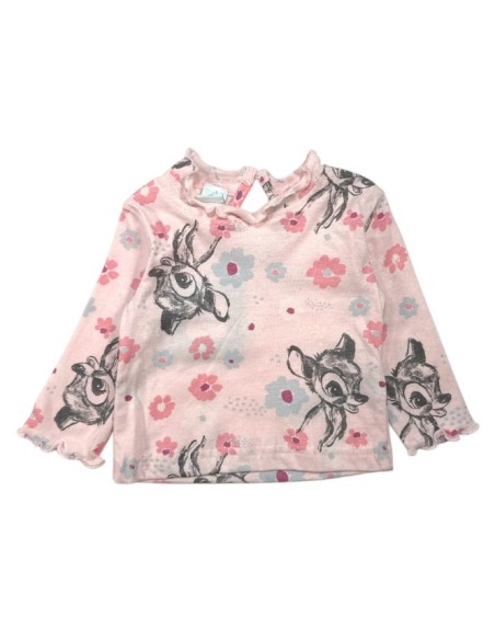 Robe Fille Disney Bambi – Ensemble 2 pièces coton avec T-shirt Rose et