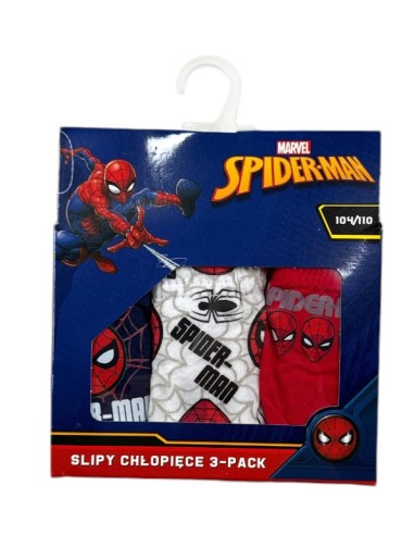 Lot de 3 Slips Enfant Spider-Man – 100 % Coton – Coloris Bleu/Rouge –