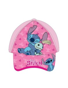 Casquette Stitch Enfant – Rose – Taille 54 cm avec Scratch | Accessoir