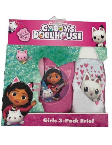 Lot de 3 Culottes Gabby's Dollhouse 100 % Coton | Vêtements Confortabl