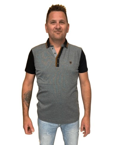 Polo homme bicolore gris et noir – Look chic et décontracté