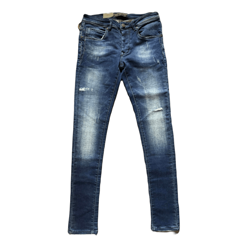 Jean homme délavé en bleu