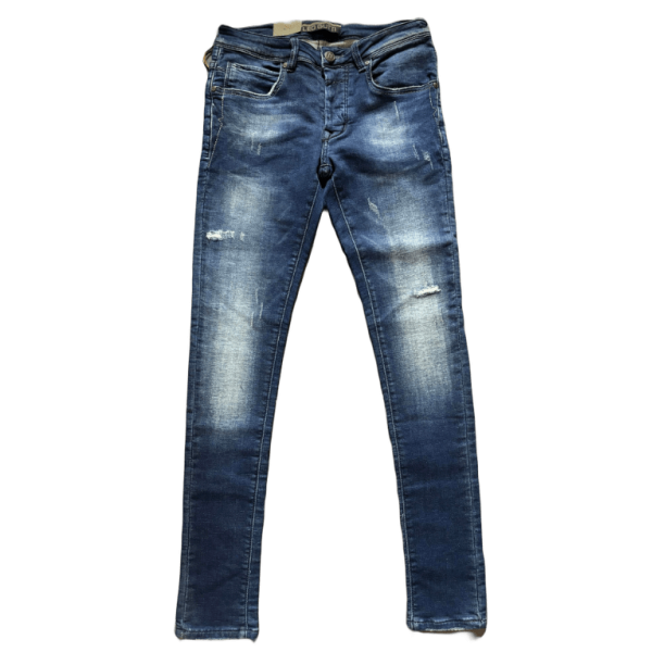 Jean homme délavé en bleu