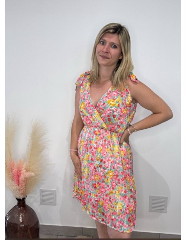 Robe d'Été Fleurie Multicolore Taille Unique | Légère, Fluide & Fémini