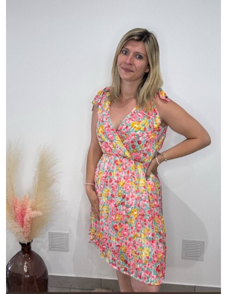 Robe d'Été Fleurie Multicolore Taille Unique | Légère, Fluide & Fémini