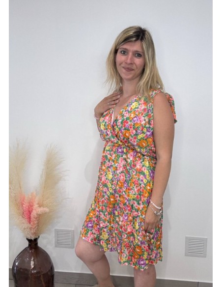 Robe d'Été Fleurie Multicolore Taille Unique | Légère, Fluide & Fémini