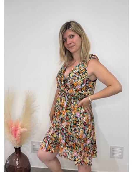 Robe d'Été Fleurie Multicolore Taille Unique | Légère, Fluide & Fémini
