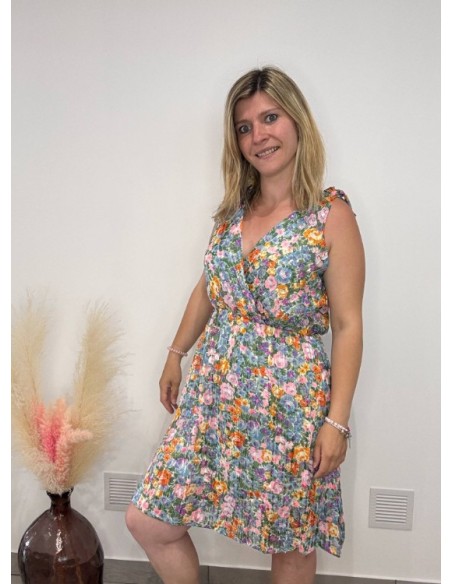 Robe d'Été Fleurie Multicolore Taille Unique | Légère, Fluide & Fémini