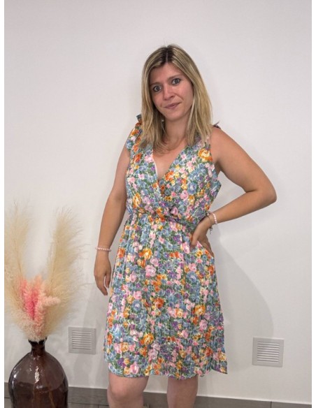 Robe d'Été Fleurie Multicolore Taille Unique | Légère, Fluide & Fémini