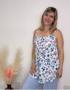 Top Laure bleu
