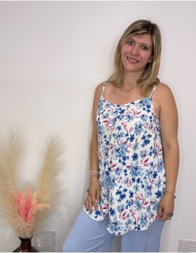 Top Laure bleu