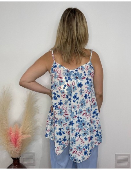 Top Laure bleu