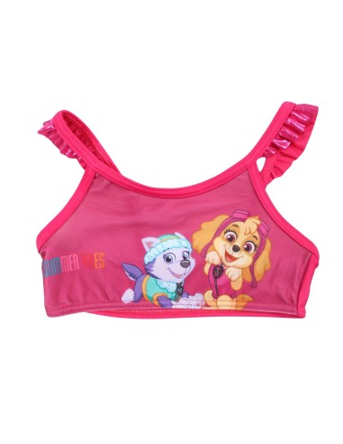 Maillot de bain 2P La Pat' Patrouille rose foncé
