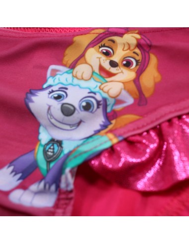 Maillot de bain 2P La Pat' Patrouille rose foncé
