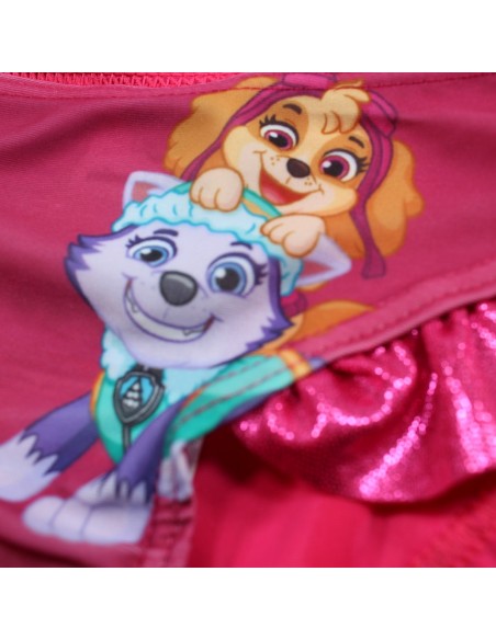 Maillot de bain 2P La Pat' Patrouille rose foncé