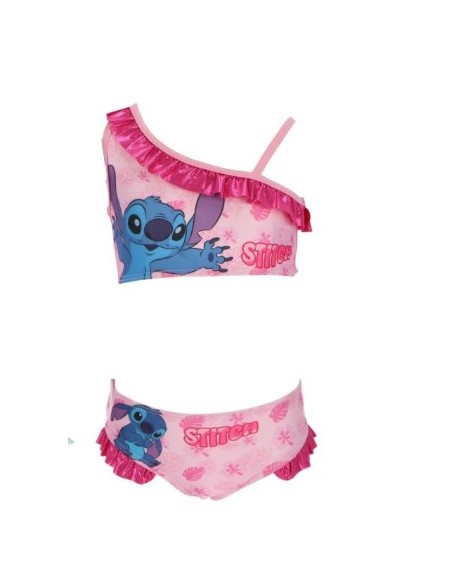 Maillot de bain 2P Stitch rose