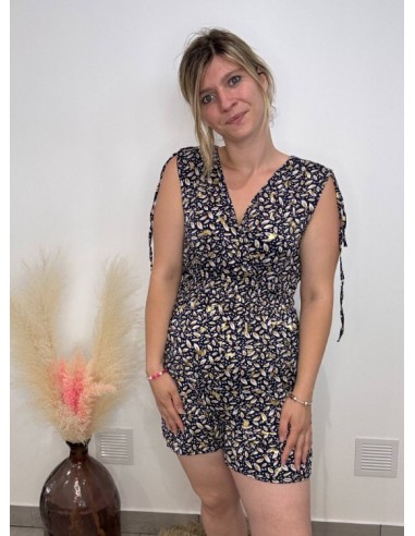 Combi short Aurélia bleue marine