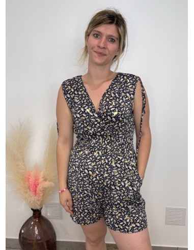 Combi short Aurélia bleue marine