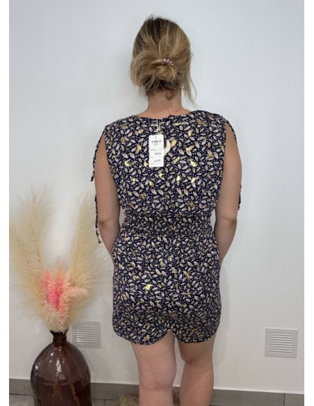Combi short Aurélia bleue marine